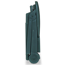 Festnight Lettino Prendisole con Poggiapiedi Pieghevole Portatile in Plastica Bianco/Verde da Giardino Patio Piscina da Campeggio per Esterno