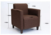 HongTeng Divani Sofà di Legno Solido del Singolo del sofà del sofà del Salone della Camera da Letto del sofà del Salotto di Legno Solido 52 × 71cm (Color : Green, Size : B)