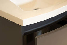 OrionShop Mobile Bagno Sospeso KAHINA da 60cm Grigio Opaco con Lavabo Specchio e Lampada LED Inclusi