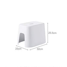 H-M-Shelf Piccolo Sgabello Panco di plastica Bagno per la casa Bagno Basso Sgabello Bagno Sgabello Antiscivolo Sgabello per Bambini Sgabello da caffè Bianco