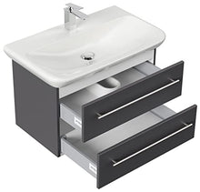 emotion MYDAY80CM000104DE - Lavabo con mobiletto, in Legno, 80 x 45 x 41,6 cm, Colore: Antracite Lucido