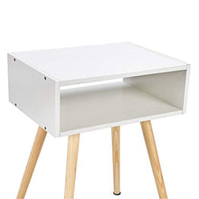 COSTWAY Comodino, Tavolino con 2 Cassetti in MDF Ecologico e Resistente, Bianco, 40 x 30 x 54 cm
