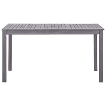 Qnotici Tavolo da Giardino in Legno massello di Acacia, Pratico Tavolo per Il Tempo Libero all'aperto per Famiglie Tavolo da Festa in Cortile 140 x 80 x 74 cm Grigio