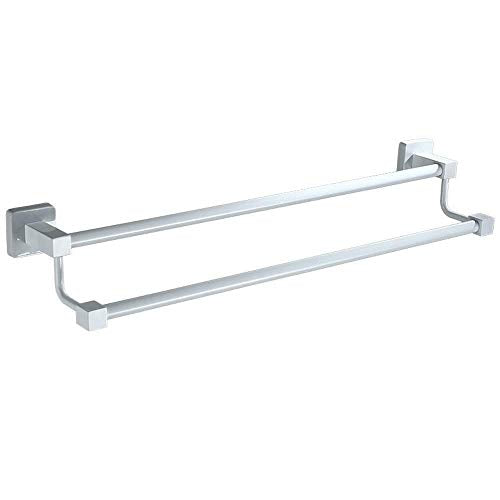 AGGF Portasciugamani Doppio da Bagno Portasciugamani da Bagno Bianco Bagno Nordico Portasciugamani Doppio per Hotel in Acciaio Inossidabile Portasciugamani da Cucina per Bagno Supporto a Parete P