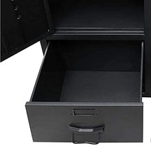 Pissente - Armadietto da ufficio in metallo, stile industriale, resistente, per armadio, armadio, facile da montare, 90 x 40 x 180 cm (L x P x A) nero