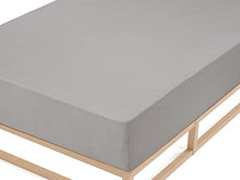 Biberna 0012344 Lenzuolo Frottee-Stretch (Altezza Materasso max. 22 cm) 1X 90X190 cm > 100X200 cm, Grigio Tempesta