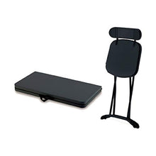 BIACCHI Set Tavolo + 4 sedie in Acciaio Pieghevole Antracite salvaspazio Esterno Horeca