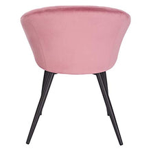 WOLTU Set di 2 Sedie da Pranzo da Cucina Poltrone per Soggiorno con Schienale Braccioli Gambe in Metallo Seduta in Velluto Rosa BH244rs-2