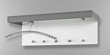 Haku Möbel 13849 Appendiabiti da Parete, Acciaio, Antracite-Bianco, T 25 x B 70 x H 23 cm