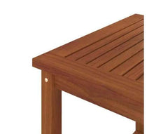Wakects Comodino con ripiano in legno di acacia massiccio, 45 x 45 x 45 cm