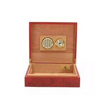 XZJJZ 20 Conte Caso Humidor Brown Cigar Box Legno di Cedro Cigar Caso Portatile della Cassa della Scatola umidificatore igrometro Cigar Humidor for Le Sigarette