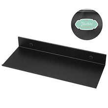Yardwe Mensola da bagno nera, da parete, salvaspazio, antiruggine, ultra resistente, scaffale sospeso (30 cm)