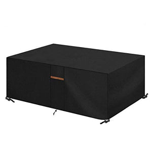 SanGlory Copertura Tavolo Esterno Impermeabile Tessuto Oxford 600D Copertura per Mobili da Giardino Resistente UV per Arredo Telo Protettivo per Tavolo e Sedie da Esterni(170x94x71cm)