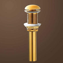 SHDJYR Scarico a Scomparsa per lavabo da Bagno Vaso per lavabo Vanity Oro Spazzolato Kit di Ricambio per assemblaggio in Ottone Massiccio Tappo Flip Top Overflow con Troppo Pieno
