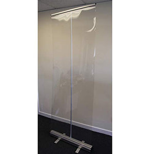 LHDQ Pop up Roller Banner PVC Trasparente - Schermo di Protezione Dispositivo di Protezione Protezione da Schermo Sociale allontanamento dello Schermo