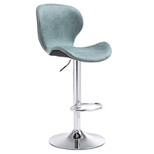 M-YN Sgabelli da Bar Sgabelli da Bar Regolabile Barra d'Acciaio Sgabelli di casa Colazione Bancone Cucine Bar Sgabelli con poggiapiedi ergonomici & Sedili (Color : Blue)