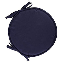eewopjkj Cuscini per sedie Rotondi per Sedia da Pranzo Confezione da 2 con Lacci Cuscini per sedili universali Cuscini per Esterni per Interni Cucina da Giardino-Navy 38x38cm (15x15in)
