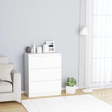 vidaXL Credenza con Finitura Lucida Bianca 60x35x76 cm in Legno Multistrato