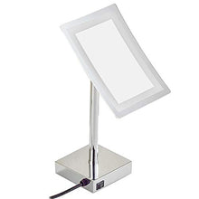 Specchi per trucco da appoggio a LED, specchio cosmetico da 8 pollici con luci Specchio illuminato ingranditore cosmetico regolabile in ottone con interruttore e spina