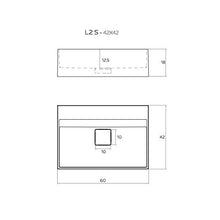 Relax Design"Serie L" lavabo quadrato da appoggio - dimensioni 42 x 42 cm in"Luxolid", bianco