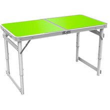DGHJK Tavolo Pieghevole Piccolo Tavolo da Campeggio in Alluminio Regolabile in Altezza Leggero Pieghevole Portatile Quadrato - Tavolo da Pranzo - Tavolo per Computer (Colore: Verde)