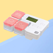 Healifty Portapillole Digitale 3 Scomparti Portapillole con Promemoria Allarme Farmaci Dispenser per Pillole Organizzatore Senza Batteria Rossa
