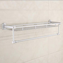 HYYDP Parete Porta Salviette Scaffale per Asciugamani in Alluminio Hotel Famiglia Cucina Bagno Doppio Ripiani Materiali di Protezione Ambientale Impermeabile e antiruggine
