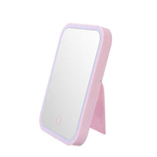 Faus Koco. Rosa Vanity Specchio di Trucco, Trucco dello Schermo dello Specchio Soft Touch LED Regolabile luminosità Desktop Portable LED Illuminato Specchio di Trucco cosmetico USB Specchietto