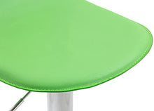 CLP Sgabello Design Lana V2 in Similpelle I Sedia Sgabello Cucina con Poggiapiedi E Schienale Girevole E Regolabile 58-79CM, Colore:Verde, Colore del Telaio:Cromo