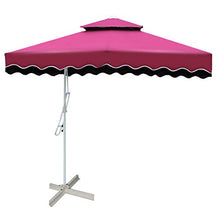 ZJDMF Ombrellone da Giardino in Crema da Esterno Portatile con Ombrellone a Banana E Ombrellone da Spiaggia con Protezione Solare di Base E Pioggia 2,5 × 2,5 × 2,5 M （8,2 × 8,2 × 8,2 Piedi）