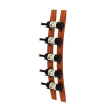 FAFZ Portavini Portabottiglie da Parete - Portabottiglie da Vino Portasciugamani, 5 Portabottiglie da Vino Mensola Portabottiglie da Parete in Legno Rustico