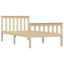 BIGTO - Struttura letto con 2 cassetti in legno di pino massello, mobili per camera da letto, 100 x 200 x 82 cm, colore: Marrone chiaro