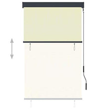 Goliraya Tenda a Rullo per Esterno Antracite/Blu e Bianco/Bianco e Arancione/Crema,Tenda da Sole Avvolgibile,Tenda da Sole per Esterno,Tenda da Sole per Gazebo e Pergolato 60/80/100/120/140x250 cm