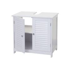 Mendler Arredo bagno serie HWC-F75 MDF bianco 35x59x60cm mobile sotto lavabo
