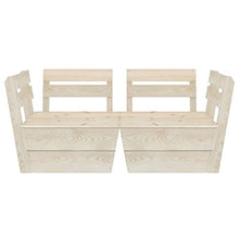 Tidyard Divano da Giardino 2 Posti su Pallet Legno Abete Impregnato,Set Divano da Giardino,per Giardini, Soggiorno,Balconi e Terrazzi