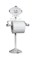 Keyhomestore- Porta Rotolo Bagno in Ferro Decorazione Shabby