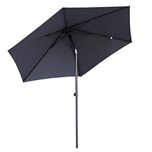 Sekey® Ombrellone in Ombrello Parasole da Esterno da Giardino Ø 270 cm Protezione Solare UV50+ Grigio