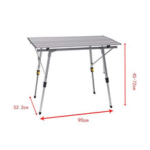 WOLTU CPT8129sb Tavolo da Campeggio Picnic Giardino Pieghevole Portatile Altezza Regolabile in Alluminio