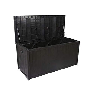 XLLLL Cassapanca da Esterno Box Contenitore di Plastica per Impennata Capannone in Legno Nero Durevole in Plastica PP Contenitore Contenitore per Esterno da Giardino