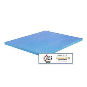 Materassimemory.eu Topper Memory Foam Matrimoniale Mis. 160x190 Alto 7 cm Memory Foam Rivestimento Sfoderabile Aloe Vera con elasitici angolari di Fissaggio
