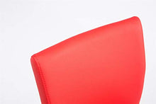 CLP Sgabello Design Köln Con Schienale E Poggiapiedi I Sgabello Alto Imbottito In Similpelle Girevole E Regolabile 60-80,5 CM, Colore:rosso