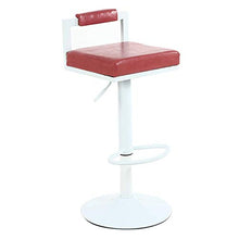 YS Sedia Sgabello da Bar Sedile Bar, Pub Alta Cucina Sala da Pranzo Ferro Arte Girevole Sollevamento con Poggiapiedi per Ristorante Bancone Casa Semplice,Rose Red