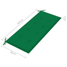 vidaXL Panca da Giardino con Cuscino 120 cm in Massello di Acacia