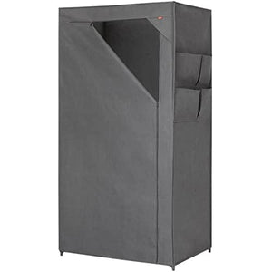 Rayen, Armadio Guardaroba, Mobile e Versatile, Facilità di Montaggio, con Asta Appendiabiti e 4 Tasche Laterali, Apertura con Zip, Grande capacità di archiviazione, 79 x 54 x 155 cm, Grigio (2054.01)