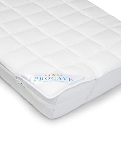 PROCAVE MICRO-COMFORT in diverse misure |made in Germany | Coprimaterasso in microfibra di poliestere | Soft Touch | Adatto anche per materassi a molle e ad acqua | 160x200 cm