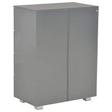 Montloxs Credenza con 8 cassetti, Cassettiera per Armadio, 60x35x76 cm, Grigio Lucido