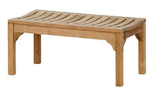 Panca da Giardino Ferrara, Resistente alle intemperie, in Legno di Teak Massiccio, Larghezza 120 cm