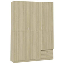 Tidyard Armadio a 3 Ante Rovere Sonoma 120x50x180 cm in Truciolato,120 x 50 x 180 cm