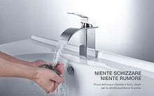 M Mehoom Rubinetto Bagno Cascata, Miscelatore Lavabo Bagno, Rubinetto lavabo, Valvola in Ceramica, per Acqua Calda e Fredda Disponibile, Finitura Cromata, Stile Moderno