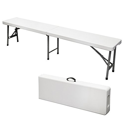 Panchina panca in resina richiudibile valigia 182x30xh43cm picnic viaggio 4004